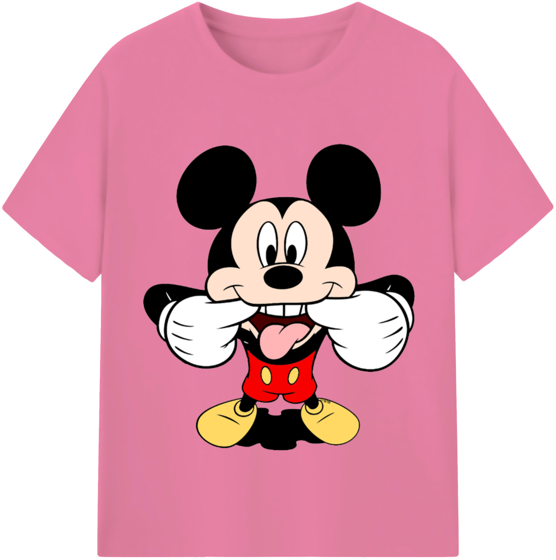 （画像用） ミッキーマウス Mickey Mouse 綿100％半袖Tシャツ（フロントプリント）